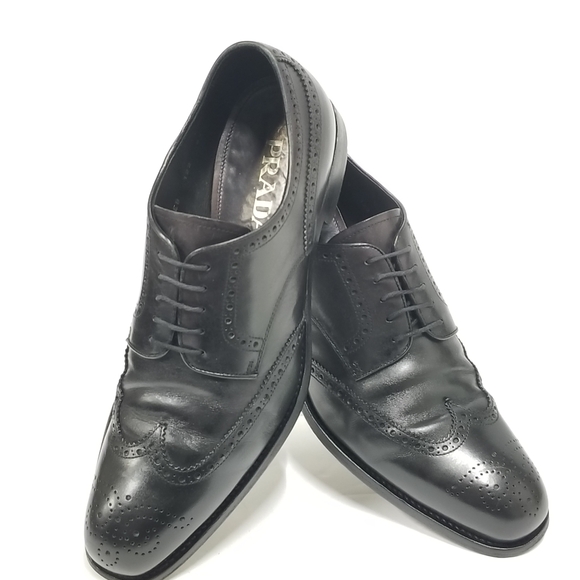Luxury PRADA  Laced up Brogue Oxford dress shoes - Picture 14 of 16